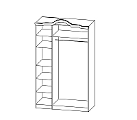 Шкаф для одежды СП-002-13Д2