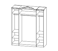 Шкаф для одежды<br />
 СП-002-14Д2